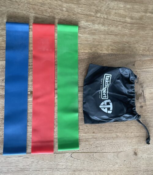 Set van 3 fitness banden voor diverse fysio oefeningen